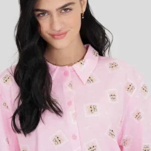 Pijama Curto de Botão para Amamentação – Conforto para as Noites de Colo❤️