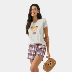 Coleção Abraço de Urso – O aconchego que preenche o tanque emocional - Pijama Curto MÃE